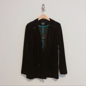 NWT Dalia Black Velvet Relaxed Fit Blazer